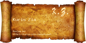Kuris Zia névjegykártya